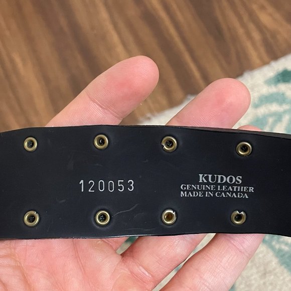 Kudos Black Leather Belt US 32 - Picture 5 of 5